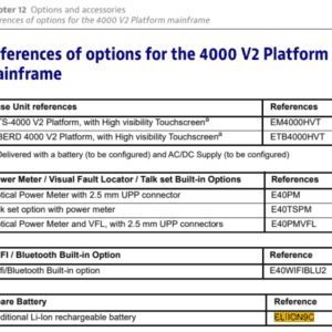 Viavi MTS-4000V2 Replacement Battery