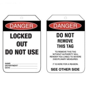 Danger Lock Out Tags 5Pc