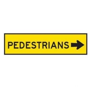 Pedestrian Right Sign 1200×300