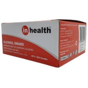 In Health 200PK Alcohol Cleansing Swabs